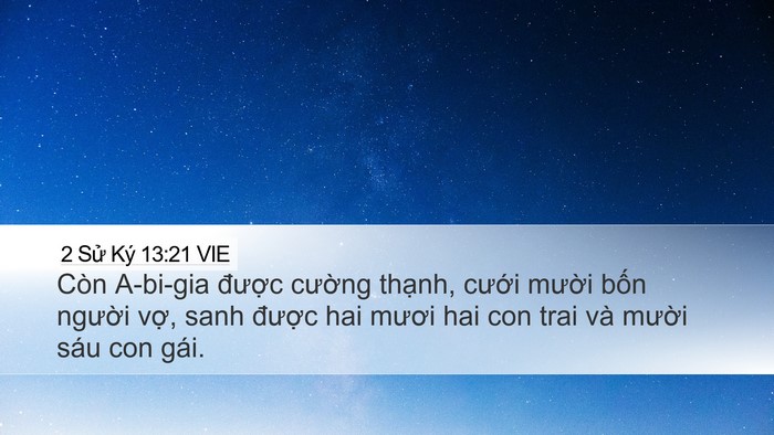 2 Sử Ký 13:21 VIE Bible Verse Image