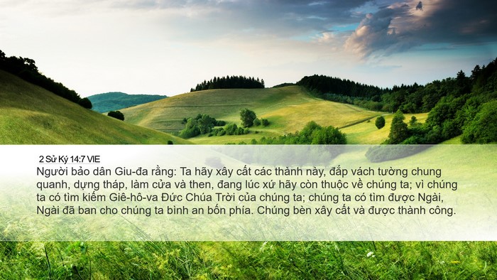 2 Sử Ký 14:7 VIE Bible Verse Image