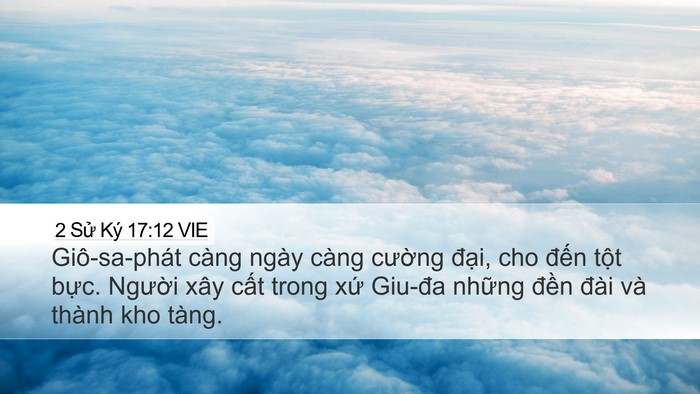 2 Sử Ký 17:12 VIE Bible Verse Image