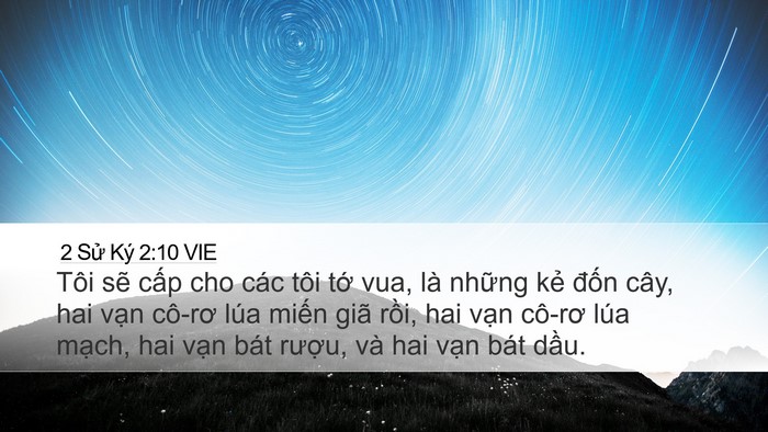 2 Sử Ký 2:10 VIE Bible Verse Image