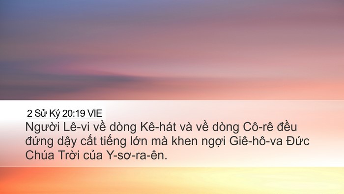 2 Sử Ký 20:19 VIE Bible Verse Image
