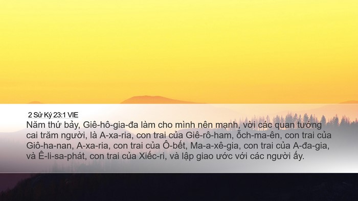 2 Sử Ký 23:1 VIE Bible Verse Image