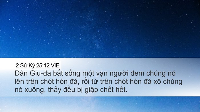2 Sử Ký 25:12 VIE Bible Verse Image