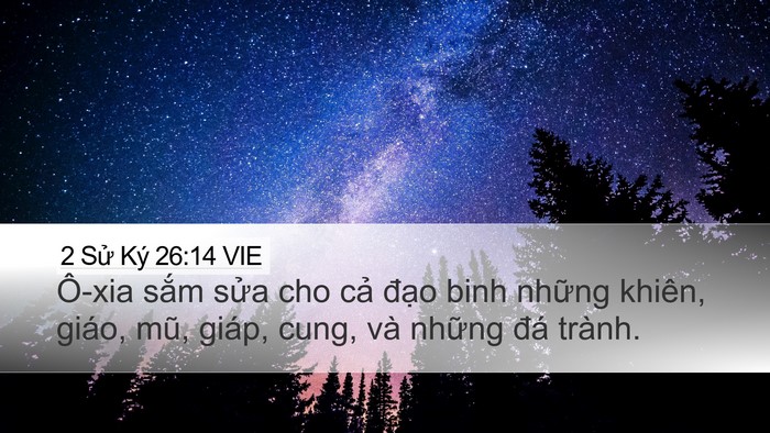 2 Sử Ký 26:14 VIE Bible Verse Image
