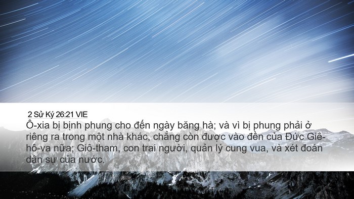2 Sử Ký 26:21 VIE Bible Verse Image