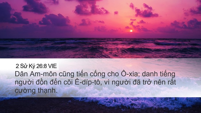 2 Sử Ký 26:8 VIE Bible Verse Image