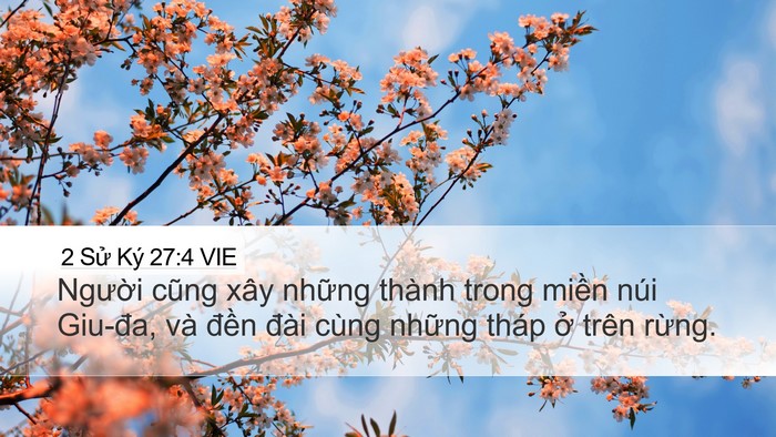 2 Sử Ký 27:4 VIE Bible Verse Image