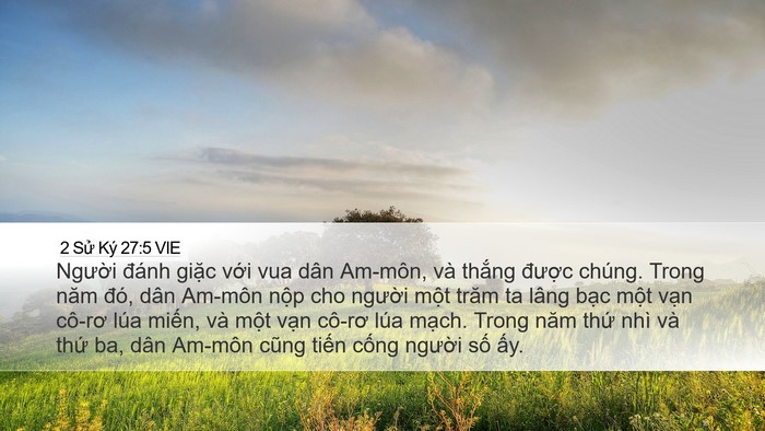 2 Sử Ký 27:5 VIE Desktop Wallpaper - Người đánh giặc với vua dân Am-môn, - Desktop Bible Verse Wallpaper