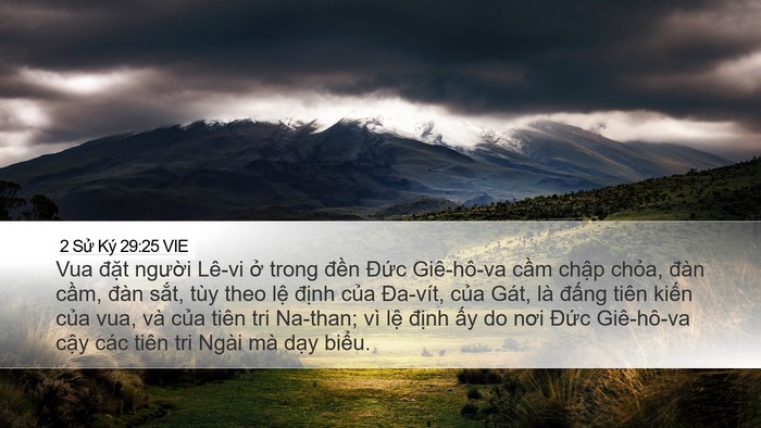 2 Sử Ký 29:25 VIE Bible Verse Image
