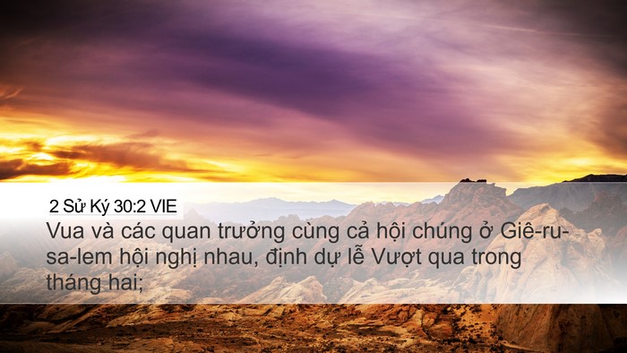 2 Sử Ký 30:2 VIE Bible Verse Image