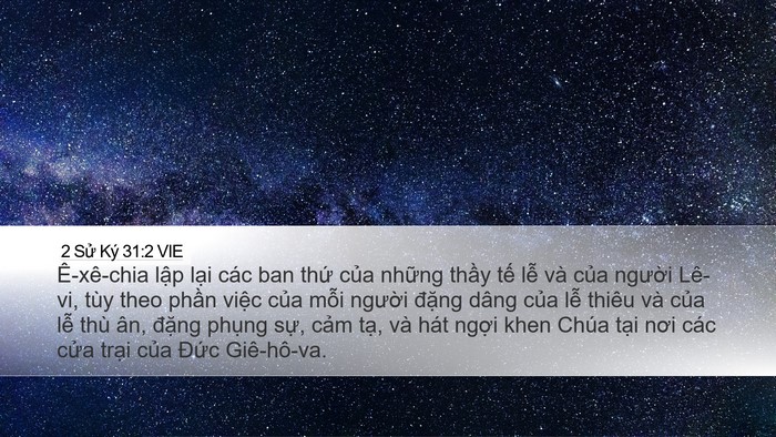 2 Sử Ký 31:2 VIE Bible Verse Image