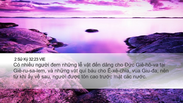 2 Sử Ký 32:23 VIE Bible Verse Image