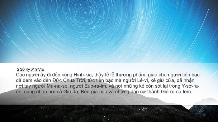 2 Sử Ký 34:9 VIE Bible Verse Image