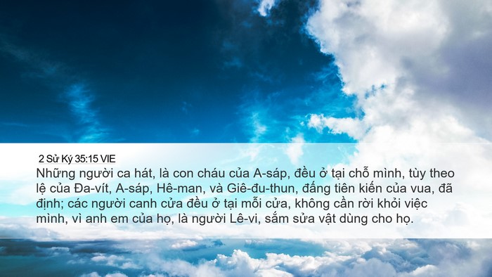 2 Sử Ký 35:15 VIE Bible Verse Image