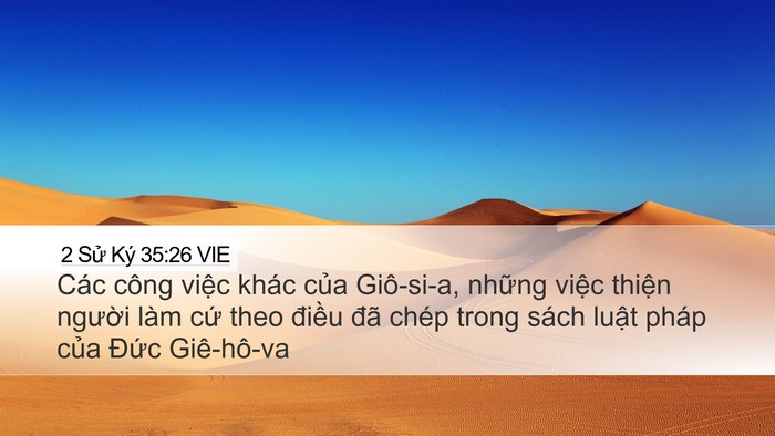 2 Sử Ký 35:26 VIE Bible Verse Image