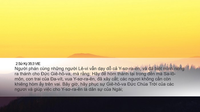 2 Sử Ký 35:3 VIE Bible Verse Image