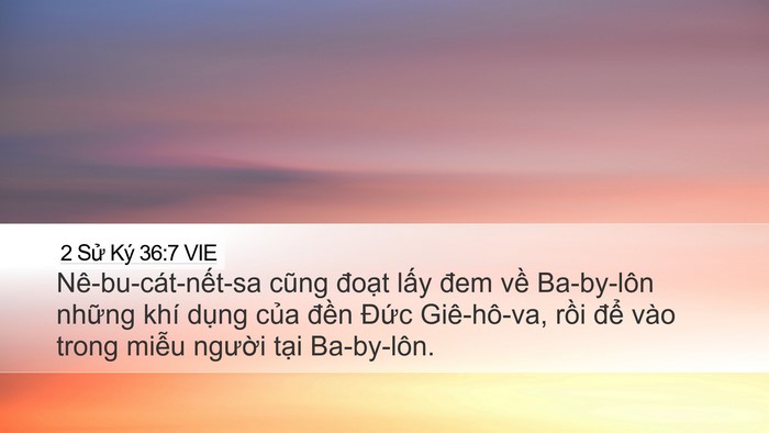 2 Sử Ký 36:7 VIE Bible Verse Image