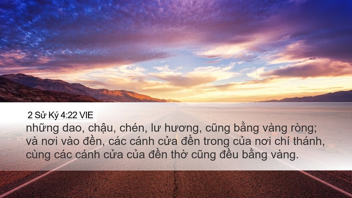 2 Sử Ký 4:22 VIE Bible Verse Image