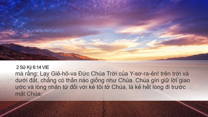 2 Sử Ký 6:14 VIE Bible Verse Image