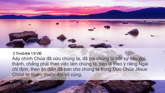 2 Ti-mô-thê 1:9 VIE Bible Verse Image