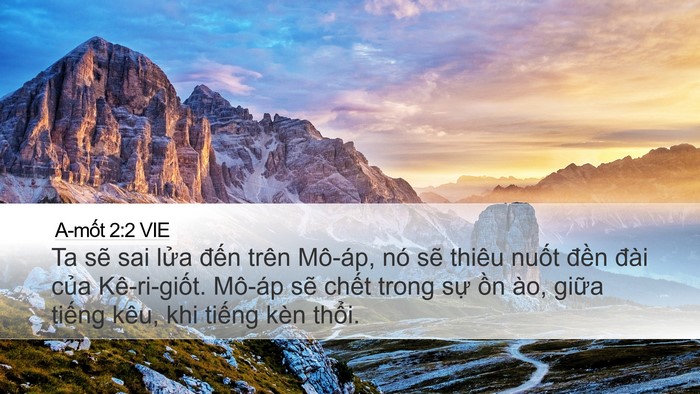 A-mốt 2:2 VIE Desktop Wallpaper - Ta sẽ sai lửa đến trên Mô-áp, nó sẽ - Desktop Bible Verse Wallpaper