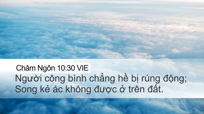 Châm Ngôn 10:30 VIE Bible Verse Image