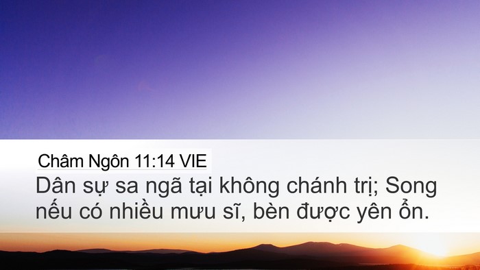 Châm Ngôn 11:14 VIE Bible Verse Image