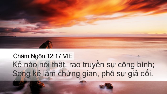Châm Ngôn 12:17 VIE Bible Verse Image