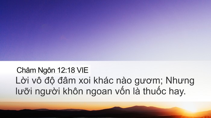Châm Ngôn 12:18 VIE Bible Verse Image