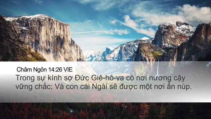 Châm Ngôn 14:26 VIE Bible Verse Image