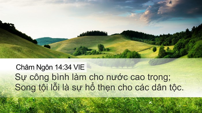 Châm Ngôn 14:34 VIE Bible Verse Image