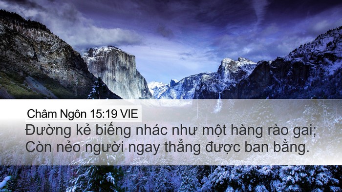 Châm Ngôn 15:19 VIE Bible Verse Image