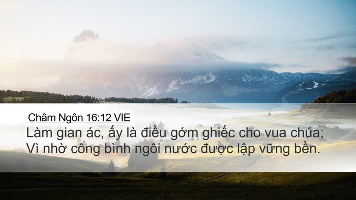 Châm Ngôn 16:12 VIE Bible Verse Image