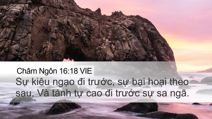 Châm Ngôn 16:18 VIE Bible Verse Image