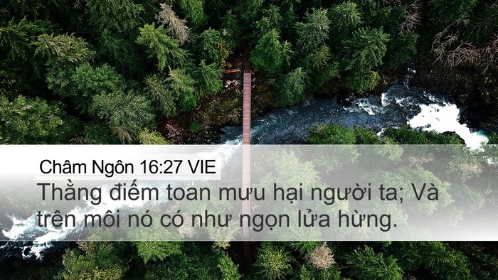Châm Ngôn 16:27 VIE Bible Verse Image