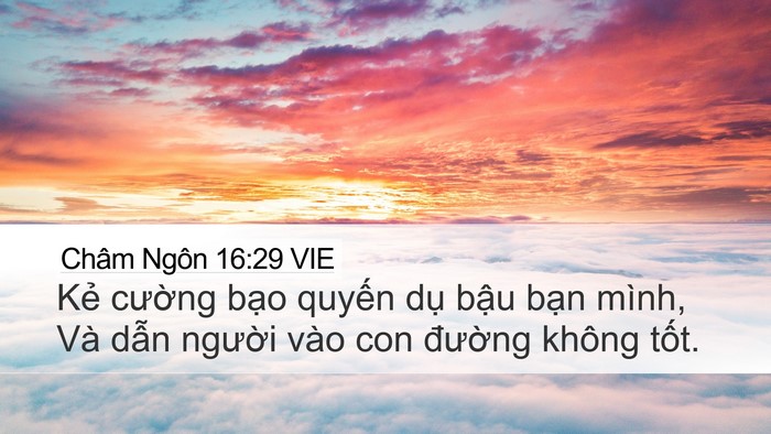 Châm Ngôn 16:29 VIE Bible Verse Image