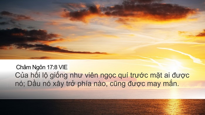 Châm Ngôn 17:8 VIE Bible Verse Image