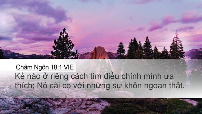 Châm Ngôn 18:1 VIE Bible Verse Image