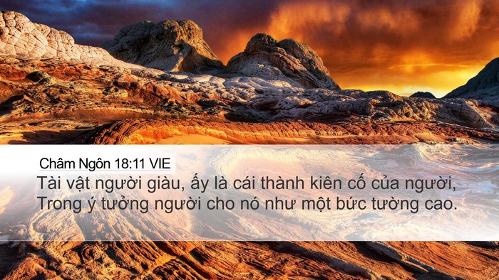 Châm Ngôn 18:11 VIE Bible Verse Image
