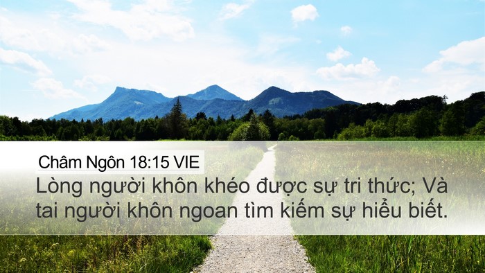 Châm Ngôn 18:15 VIE Bible Verse Image