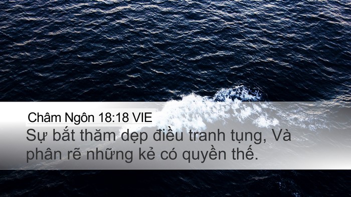 Châm Ngôn 18:18 VIE Bible Verse Image