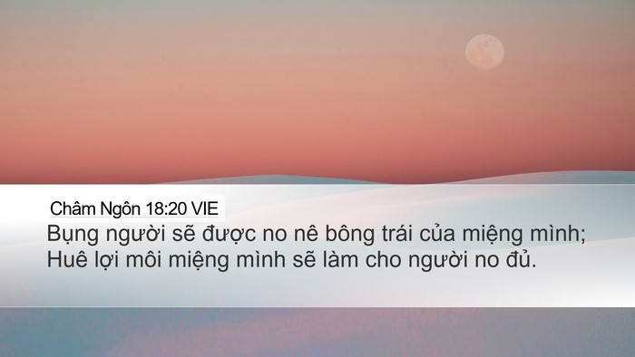 Châm Ngôn 18:20 VIE Bible Verse Image