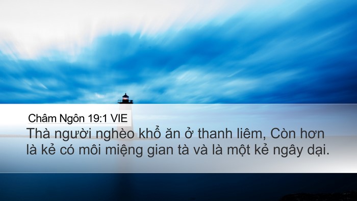 Châm Ngôn 19:1 VIE Bible Verse Image