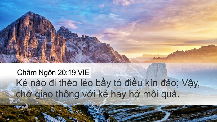 Châm Ngôn 20:19 VIE Bible Verse Image