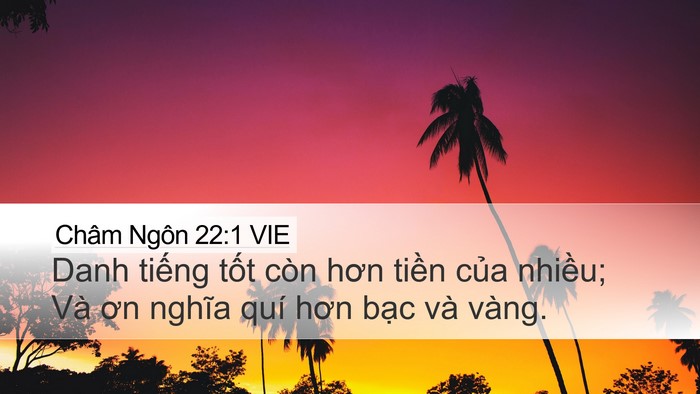 Châm Ngôn 22:1 VIE Bible Verse Image