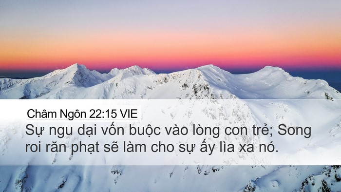 Châm Ngôn 22:15 VIE Bible Verse Image