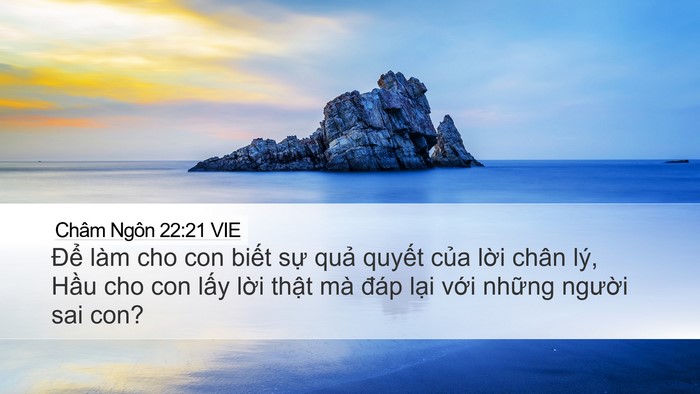 Châm Ngôn 22:21 VIE Bible Verse Image