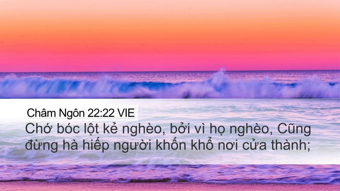Châm Ngôn 22:22 VIE Bible Verse Image