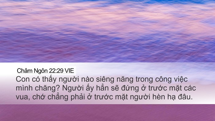 Châm Ngôn 22:29 VIE Bible Verse Image