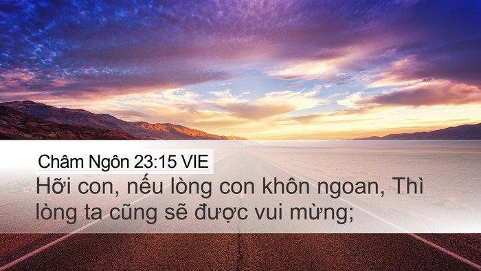 Châm Ngôn 23:15 VIE Bible Verse Image
